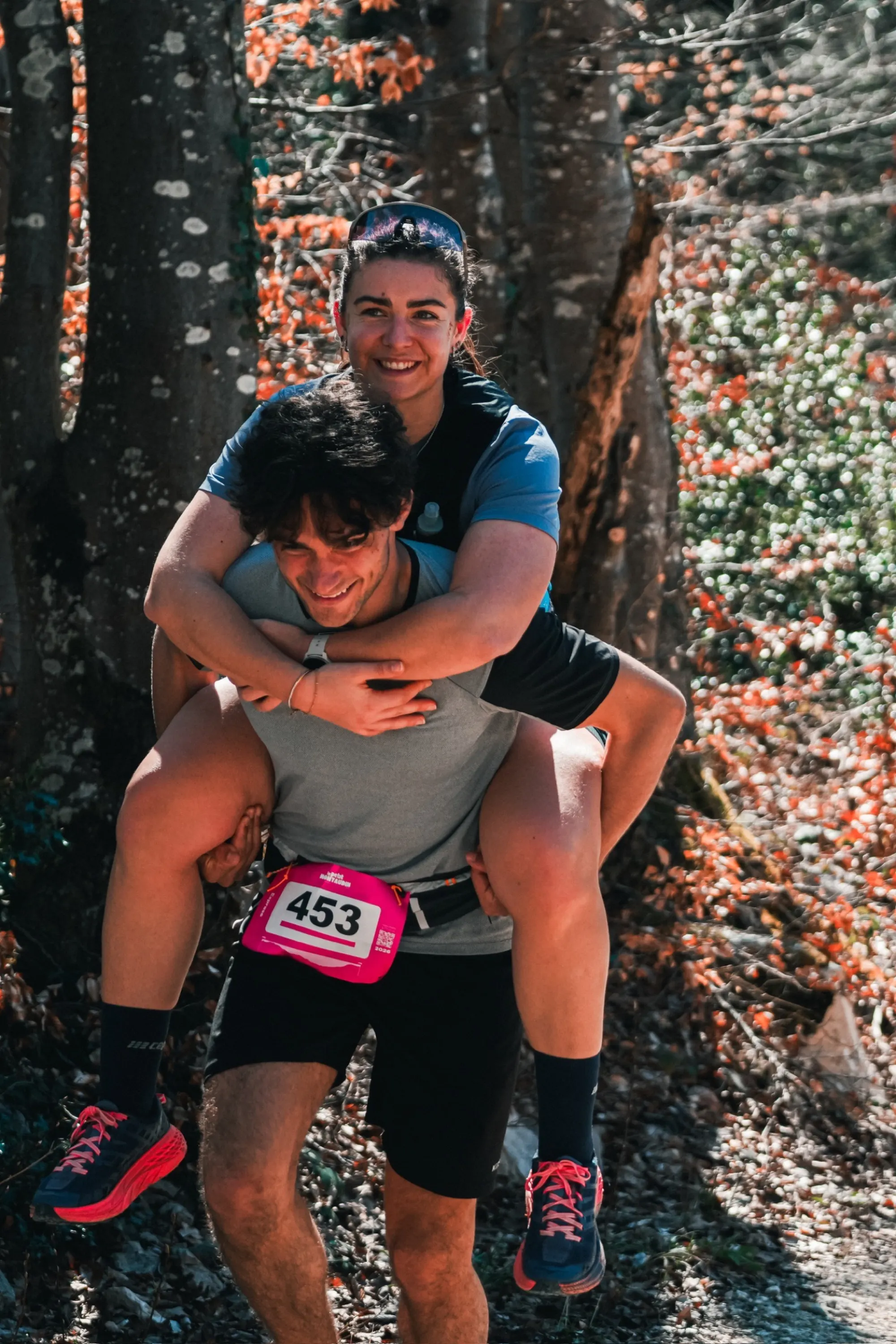 Coureur en effort sur la Combe Noire