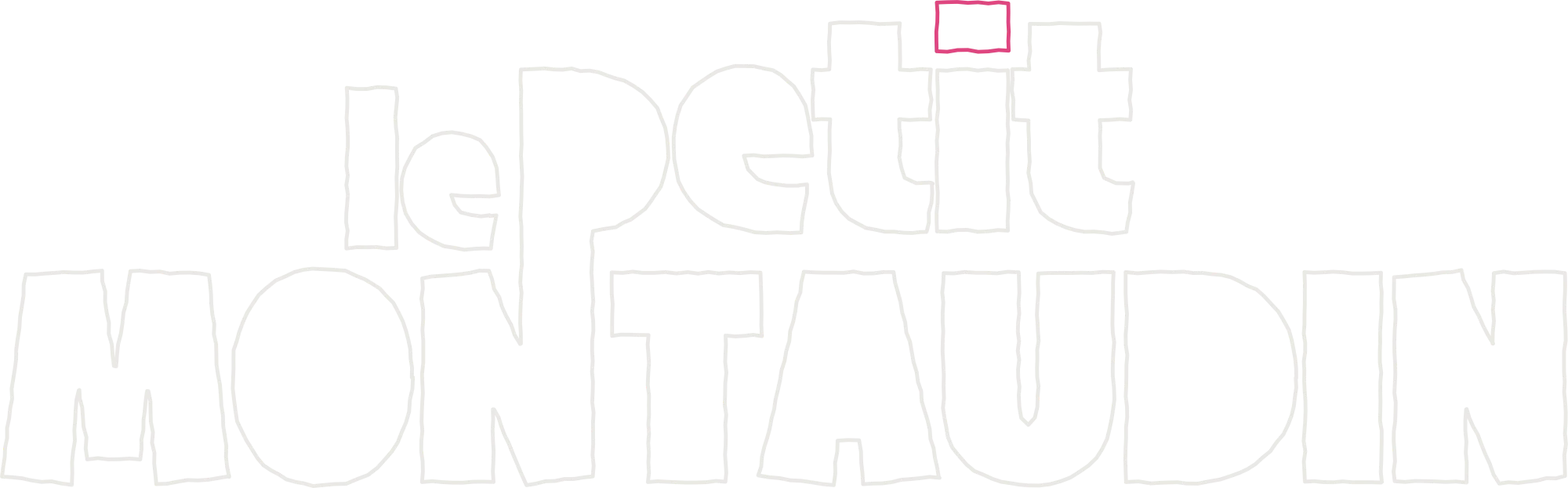 Le logotype du Petit Montaudin en version contour
